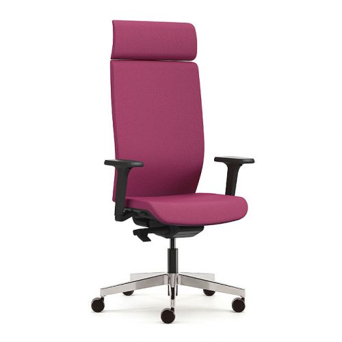 Pink executive chair with headrest