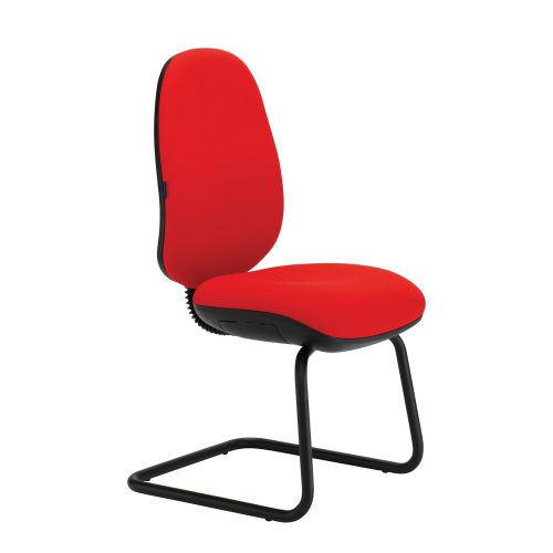 Red high backed meeting chair