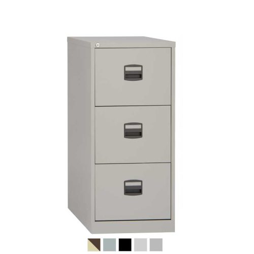 3 drawer white filing cabinet