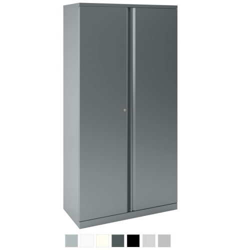 Tall grey storage cupboard