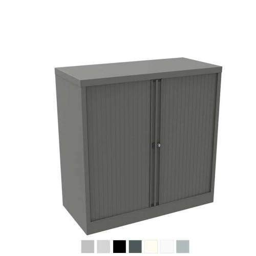 Grey storage cabinet