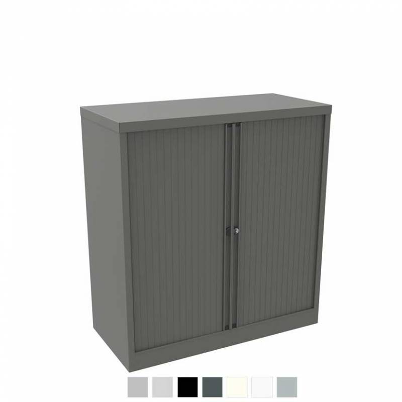 Grey storage cabinet