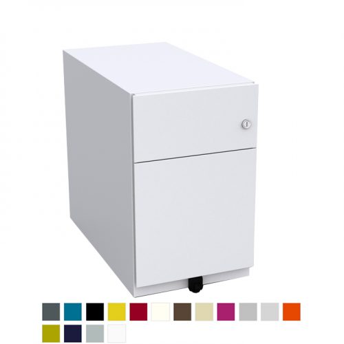 White desk pedestal