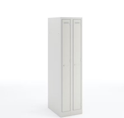 White locker with two compartments