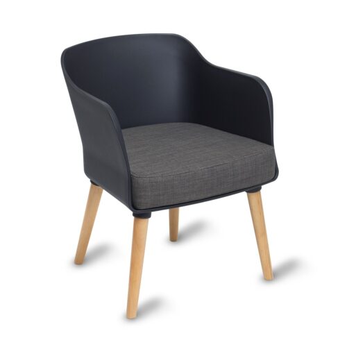 Grey and black Holt tub chair