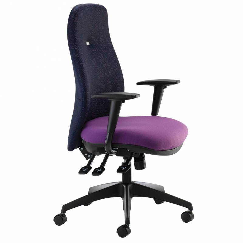 Purple desk chair with arms