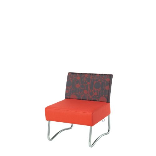 Red chair with patterned back