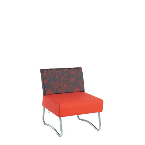 Red chair with patterned back