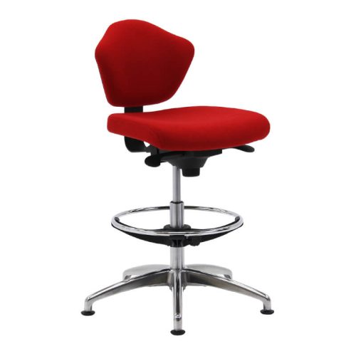Red draughtsman chair