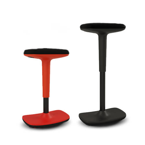 Two Rockit rocking stools in different colours