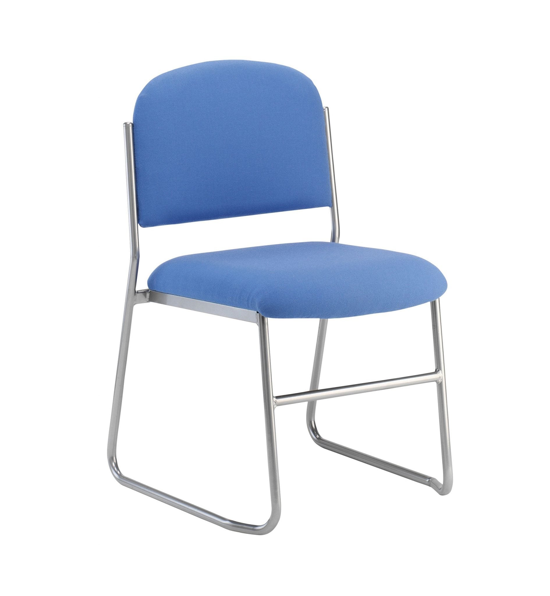 Skolar chair with blue fabric