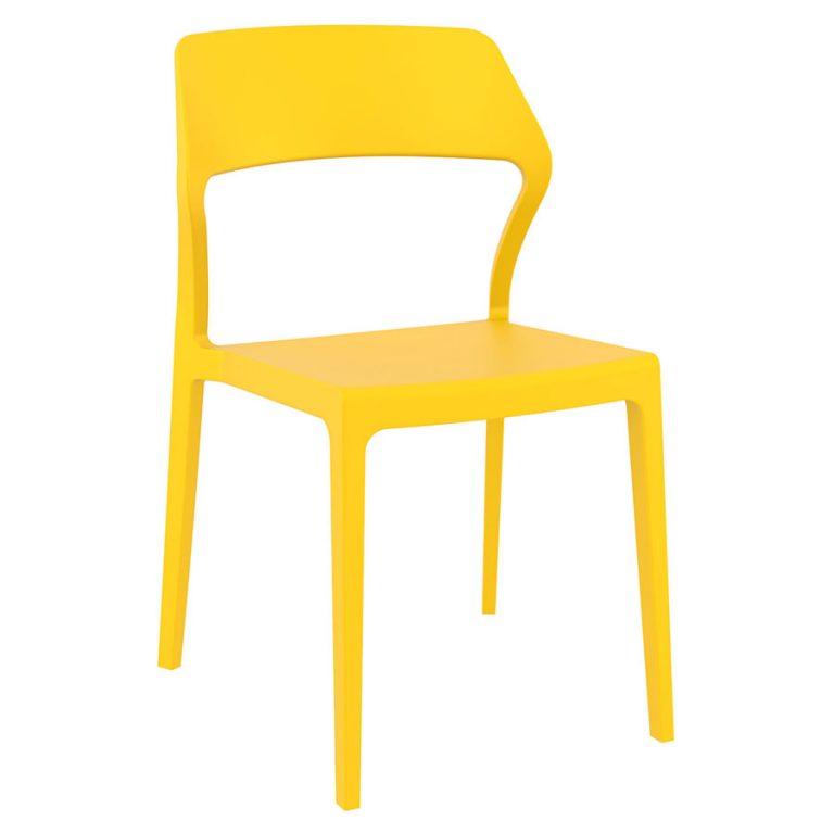 Snow side chair in yellow