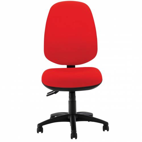 Red swivel chair