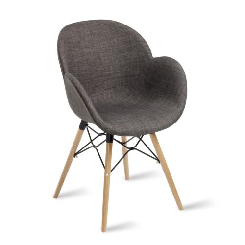 Grey Wroxham chair with wooden legs