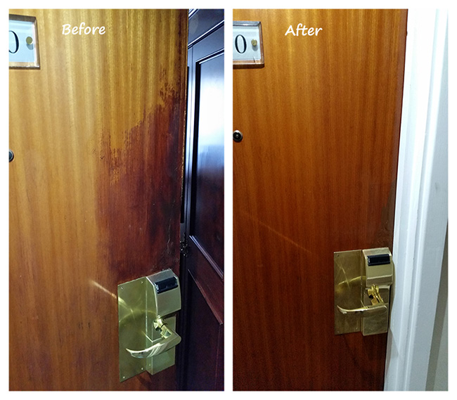 Restoration of hotel doors