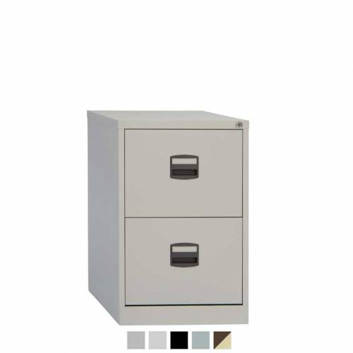 Two drawer white filing cabinet