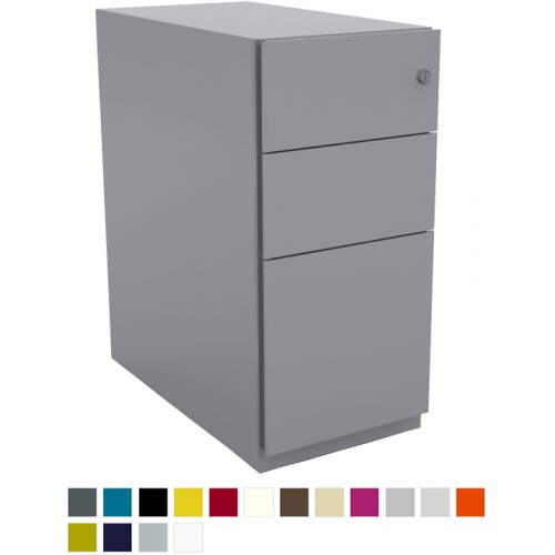 Dark grey pedestal storage