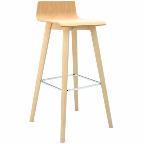 Tall wooden bistro stool