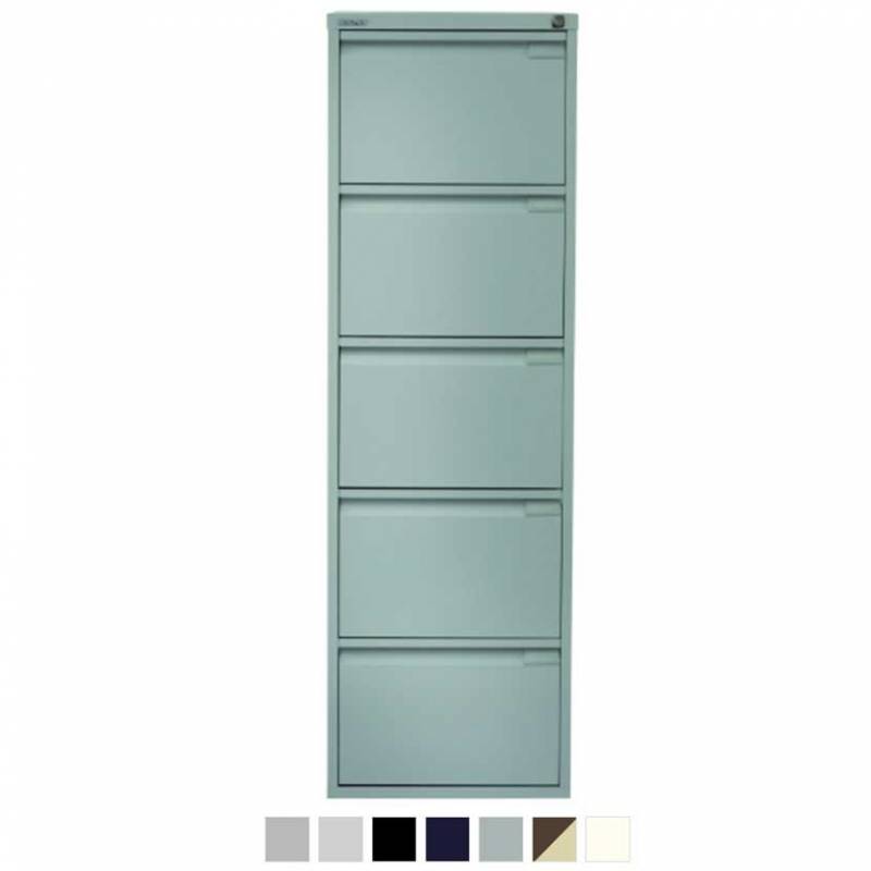 5 drawer pale blue filing cabinet