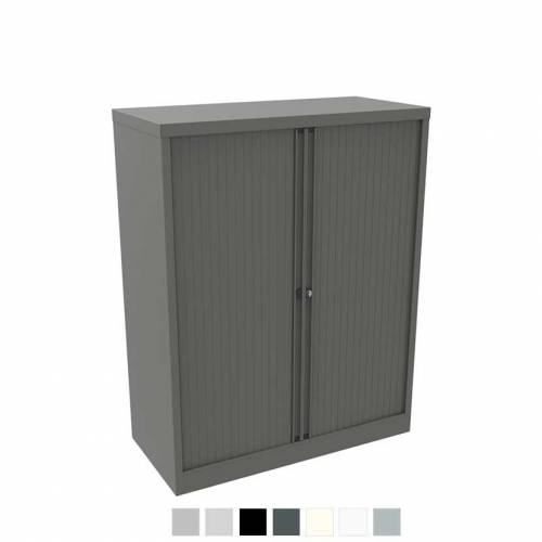 Grey storage cabinet