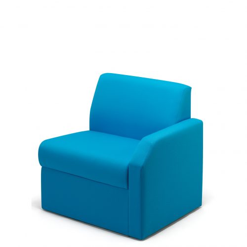 Blue modular reception seating