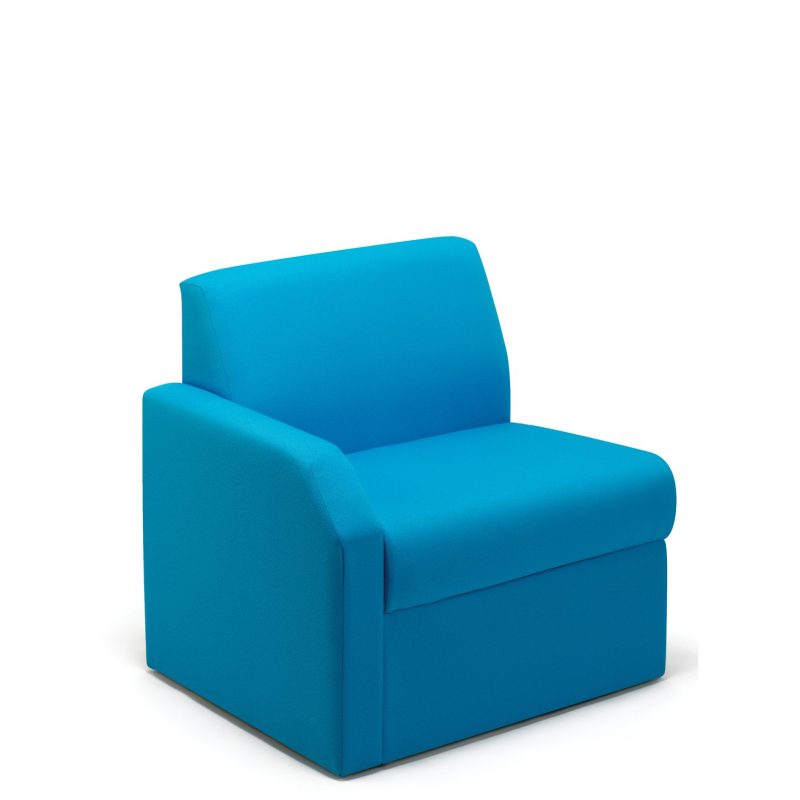 Blue modular reception seating