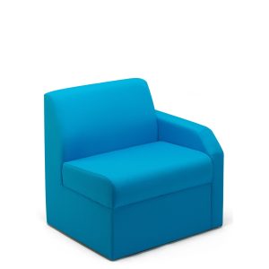 Blue modular reception seating