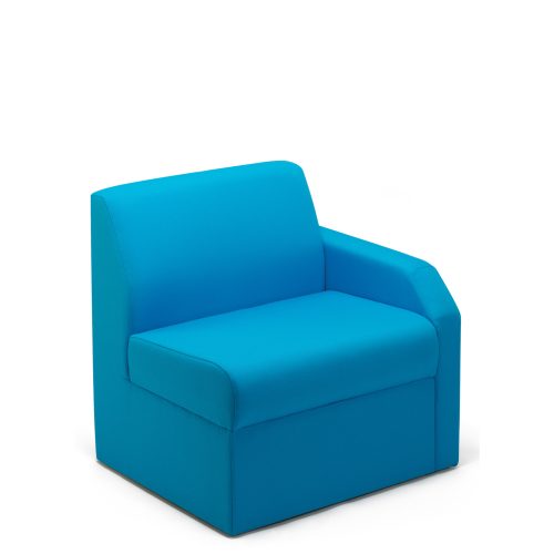 Blue modular reception seating