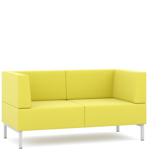 Yellow two seater sofa