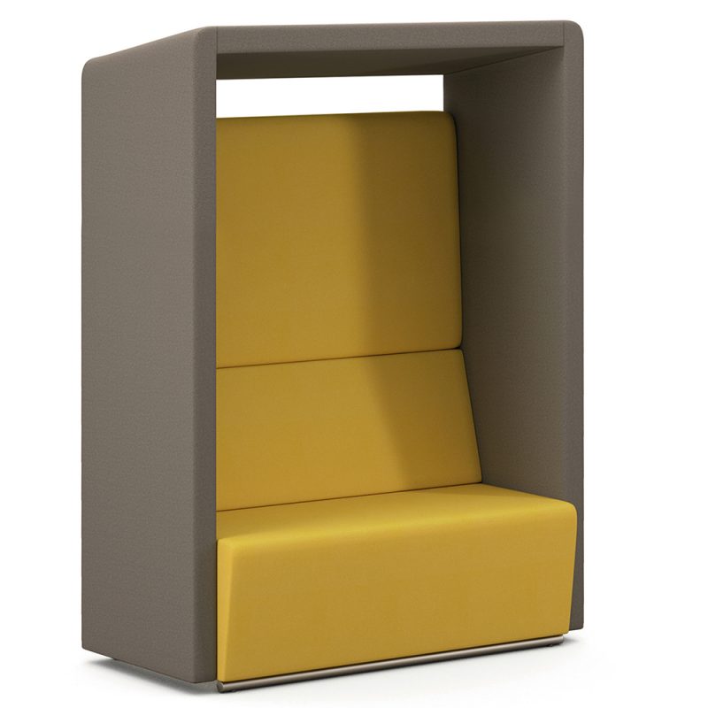 Yellow and grey two seater pod