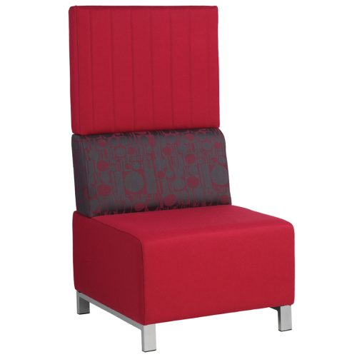High backed red modular seating