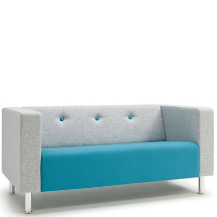 Blue and grey sofa