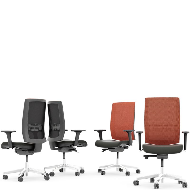 Range of swivel desk chairs