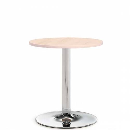 Small circular coffee table with chrome leg