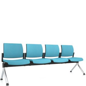 Blue four seater beam seating