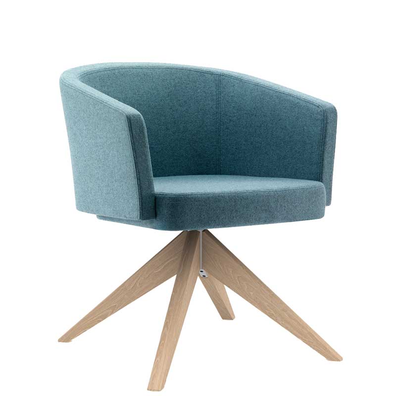 Swivel chair on sale with wood legs