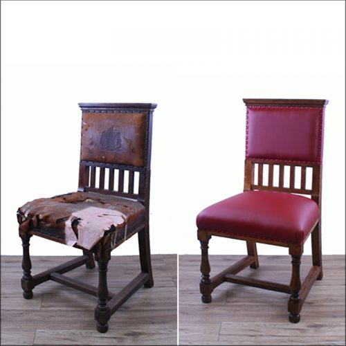 Renovated antique chair - before and after photos