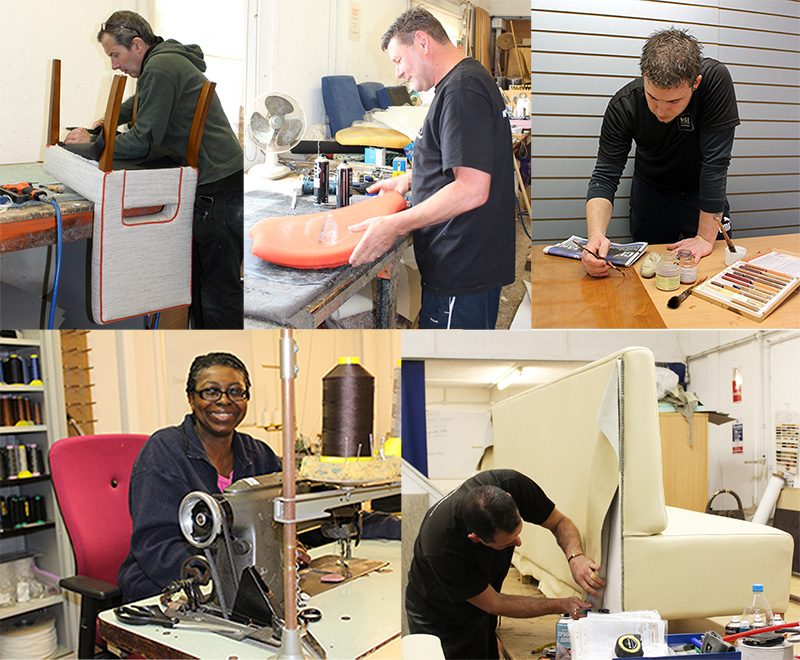 Our reupholstery workshop in Berkshire