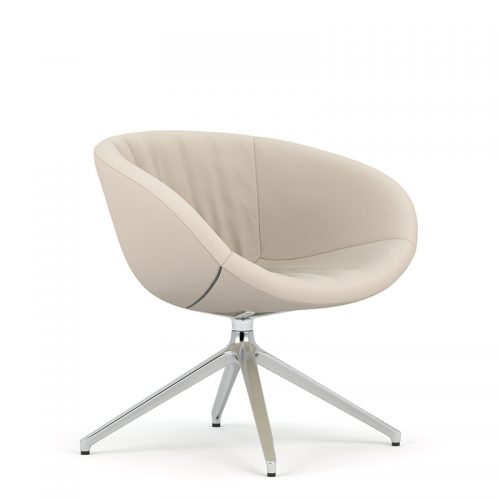 White ripple swivel tub chair