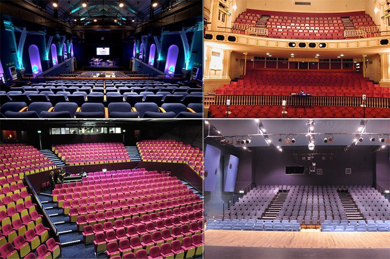 Reupholstery for theatres, arenas and auditoriums