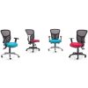 Four swivel chairs with mesh backs