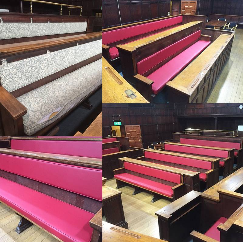 Reupholstery for council chambers, courts & commitee rooms