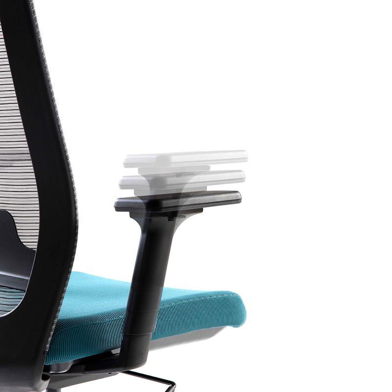 Demonstration of adjustable arms on Verco Max chair